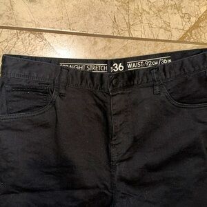 Men Stretch Black Jeans